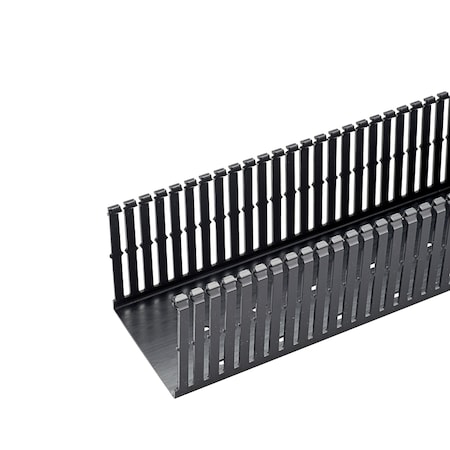 Panduit Base Wiring Duct, Type F, Narrow, Black, 3" x 4" x 1' (6-Pack) F3X4BL6